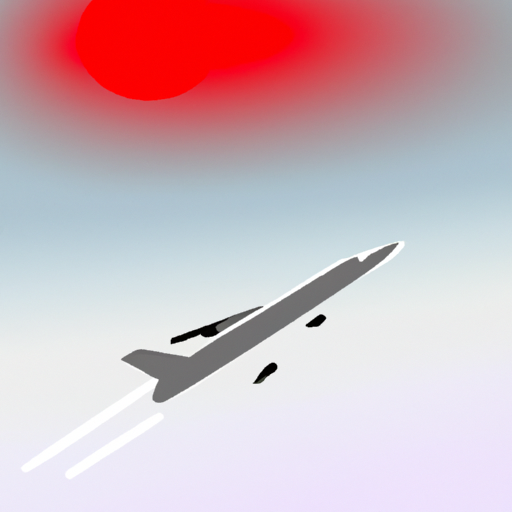 איור של מטוס מהיר הממריא בשמיים, המסמל את שחר של טיסות היפר-מהירות