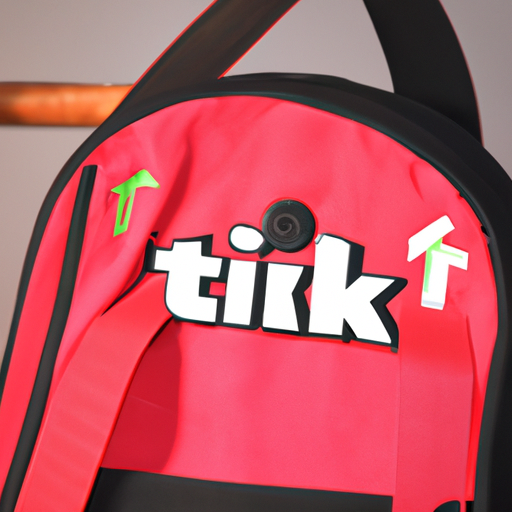 תמונה של תיק בית ספר פופולרי של TikTok תלוי על גב כיסא של תלמיד.